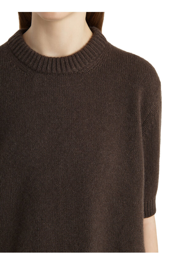 Khaite Davin Coffee Cashmere Sweater - view 5