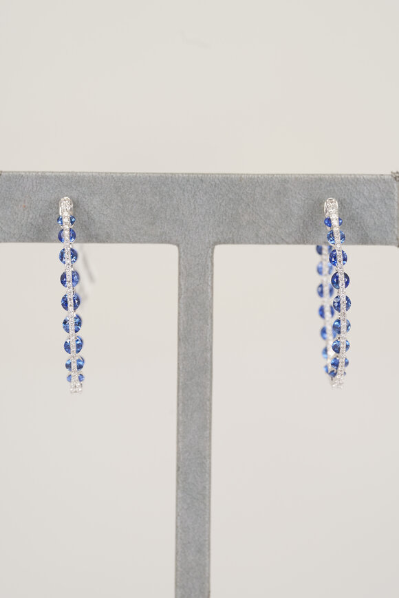 Miseno 18k White Gold Diamond & Sapphire Procida Earring