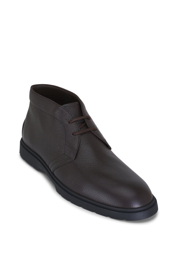 Tod's Dark Brown Leather Chukka Boot