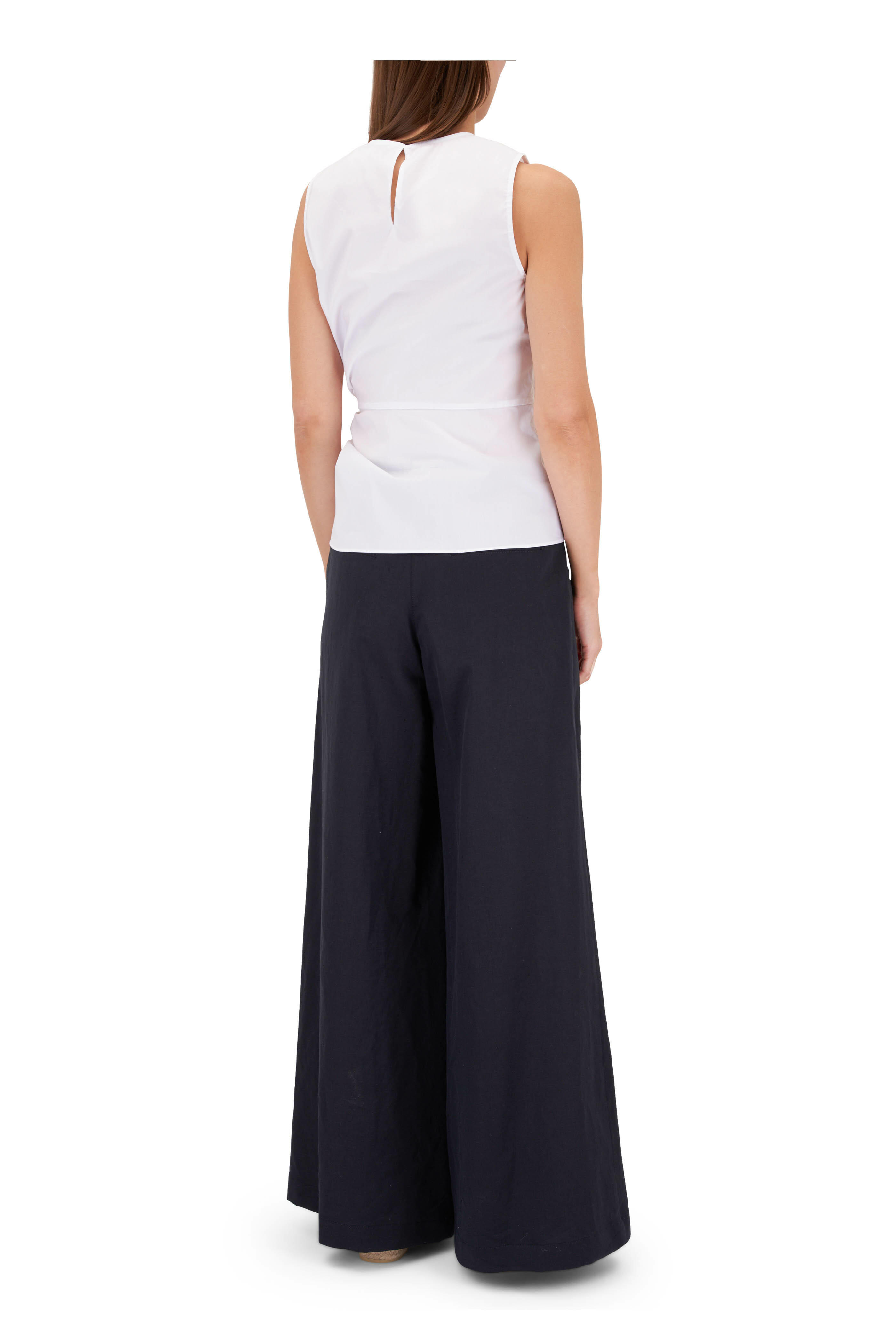 Veronica Beard - Bisa White Stretch Cotton Top | Mitchell Stores
