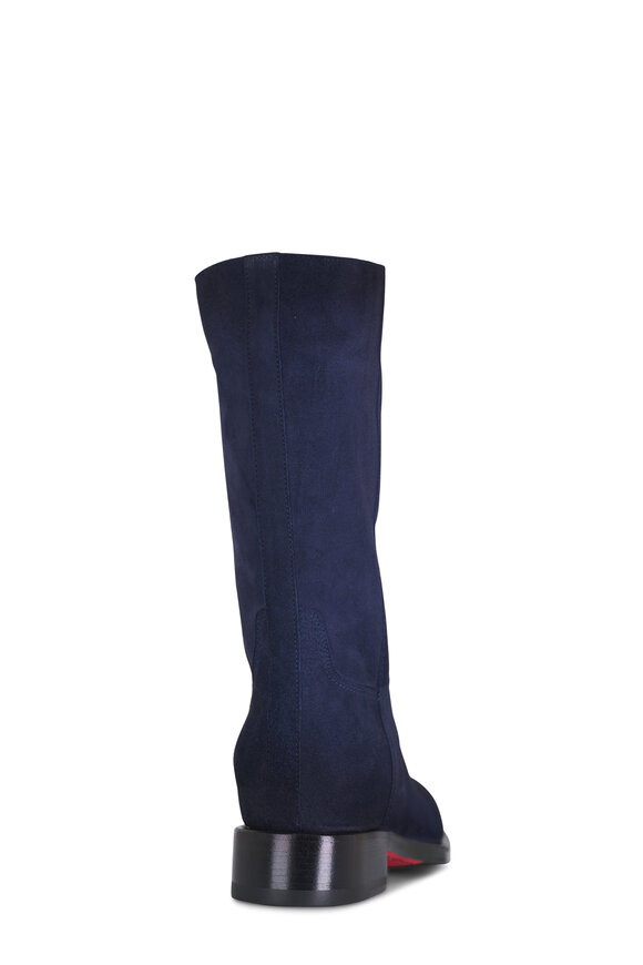 Santoni - Fleeces Navy Suede Pull-On Boot 