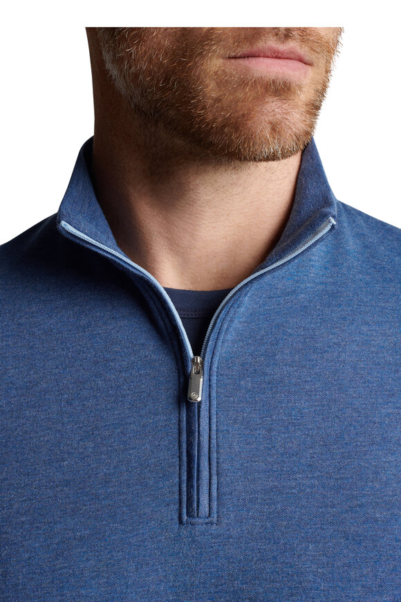 Peter Millar - Crown Nordic Blue Quarter Zip Pullover