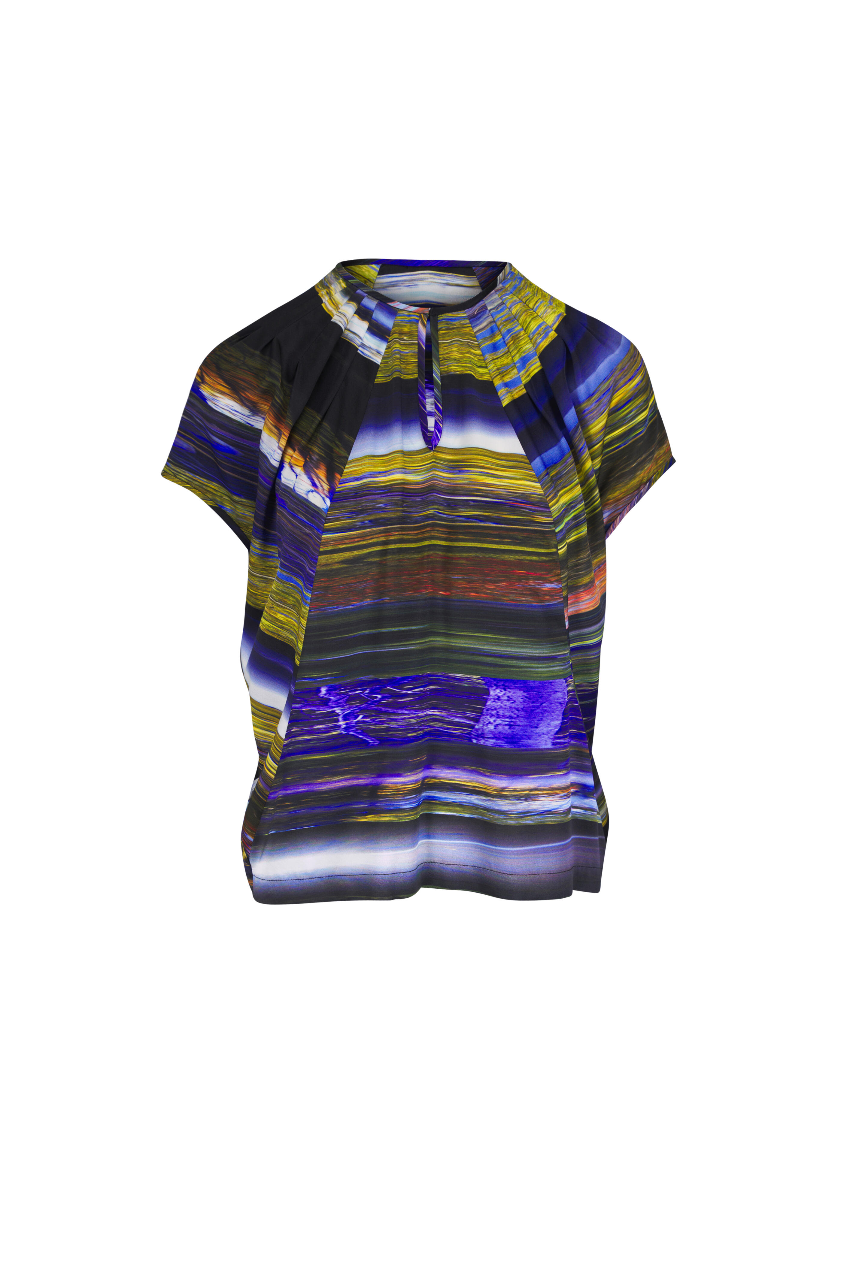 Zero + Maria Cornejo - Simple Ray Stretch Silk Foliage Print Top - view 1
