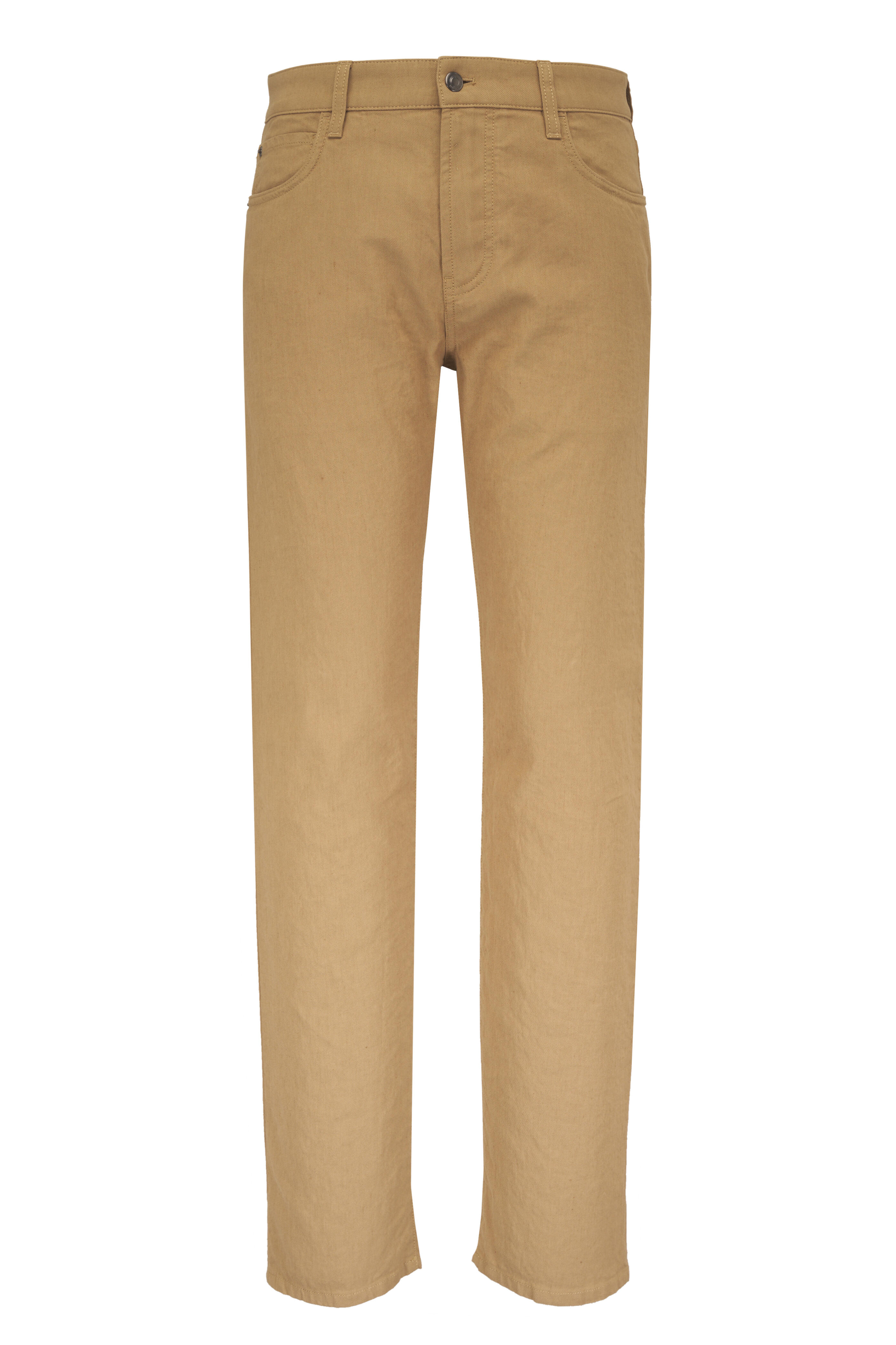 Loro Piana - Quarona Tan Cotton Five Pocket Pant - view 1