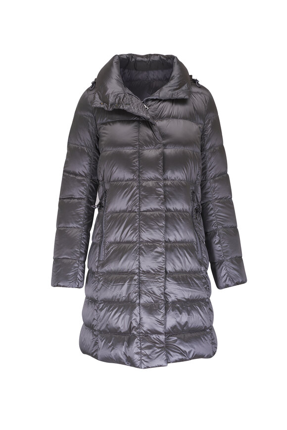 Bogner - Lynn-D Gray Knee Length Down Puffer Coat 