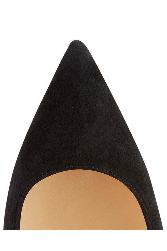 Christian Louboutin Kate 85 Suede Pump in Black - view 4
