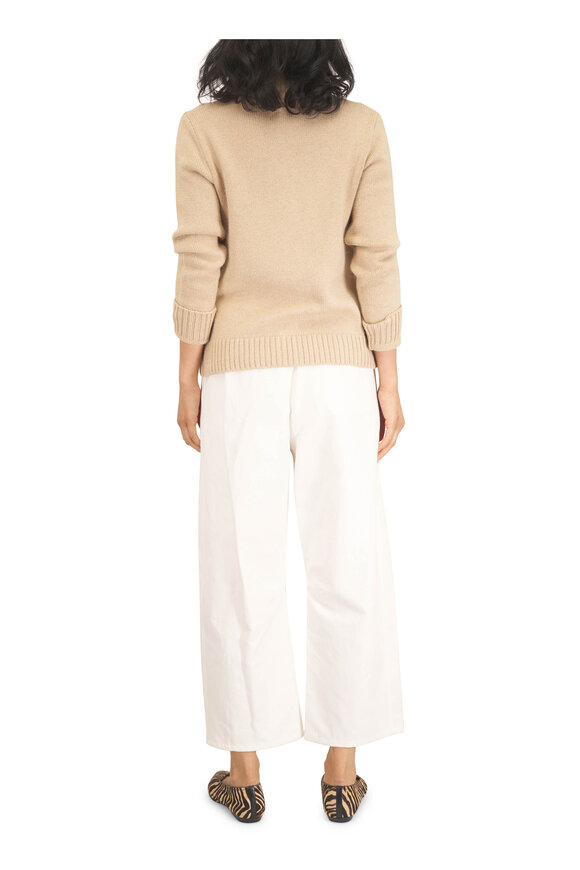 Kiton Ochre Suede Trim Bomber Sweater - view 3