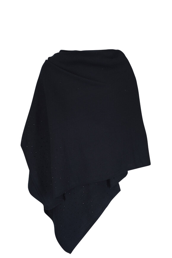 Kinross Black Crystal Cashmere Wrap