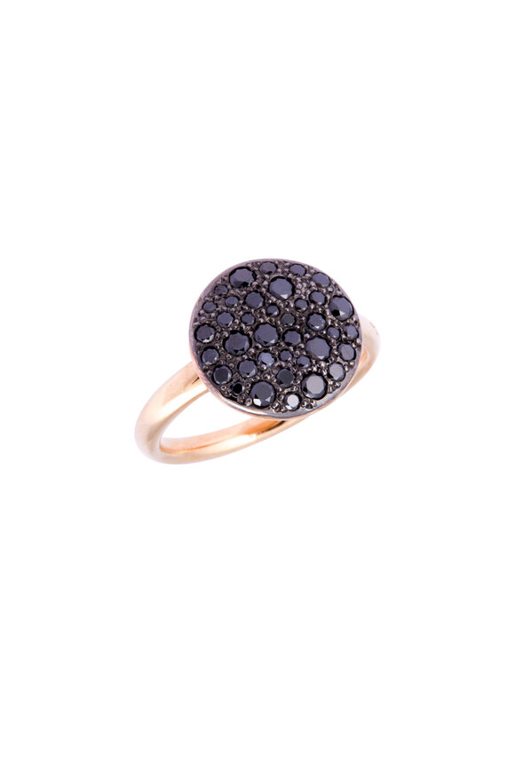 Pomellato - 18K Rose Gold Black Diamond Sabbia Ring