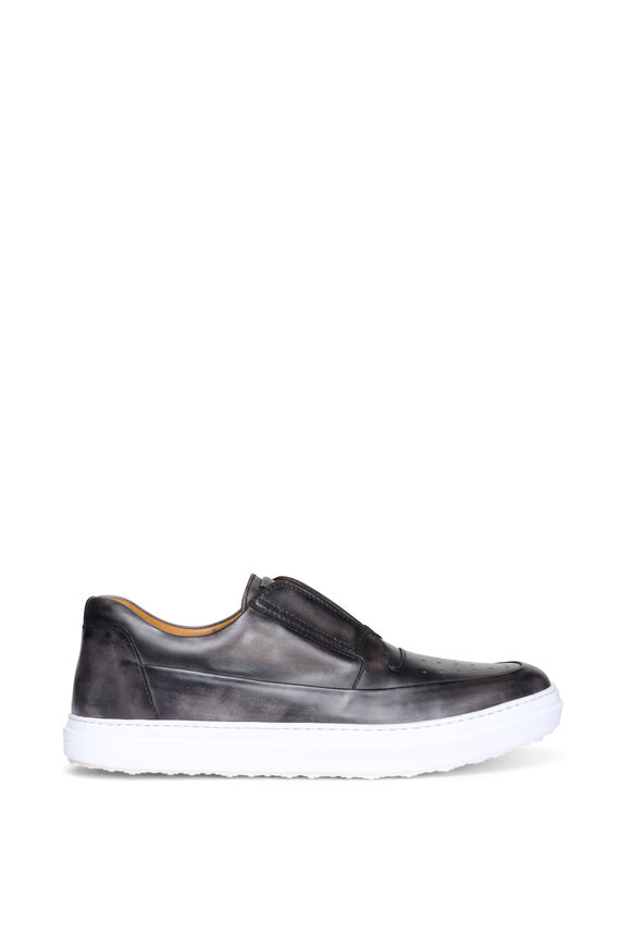 Bontoni Vincente Dark Gray Leather Slip On Sneaker - view 2