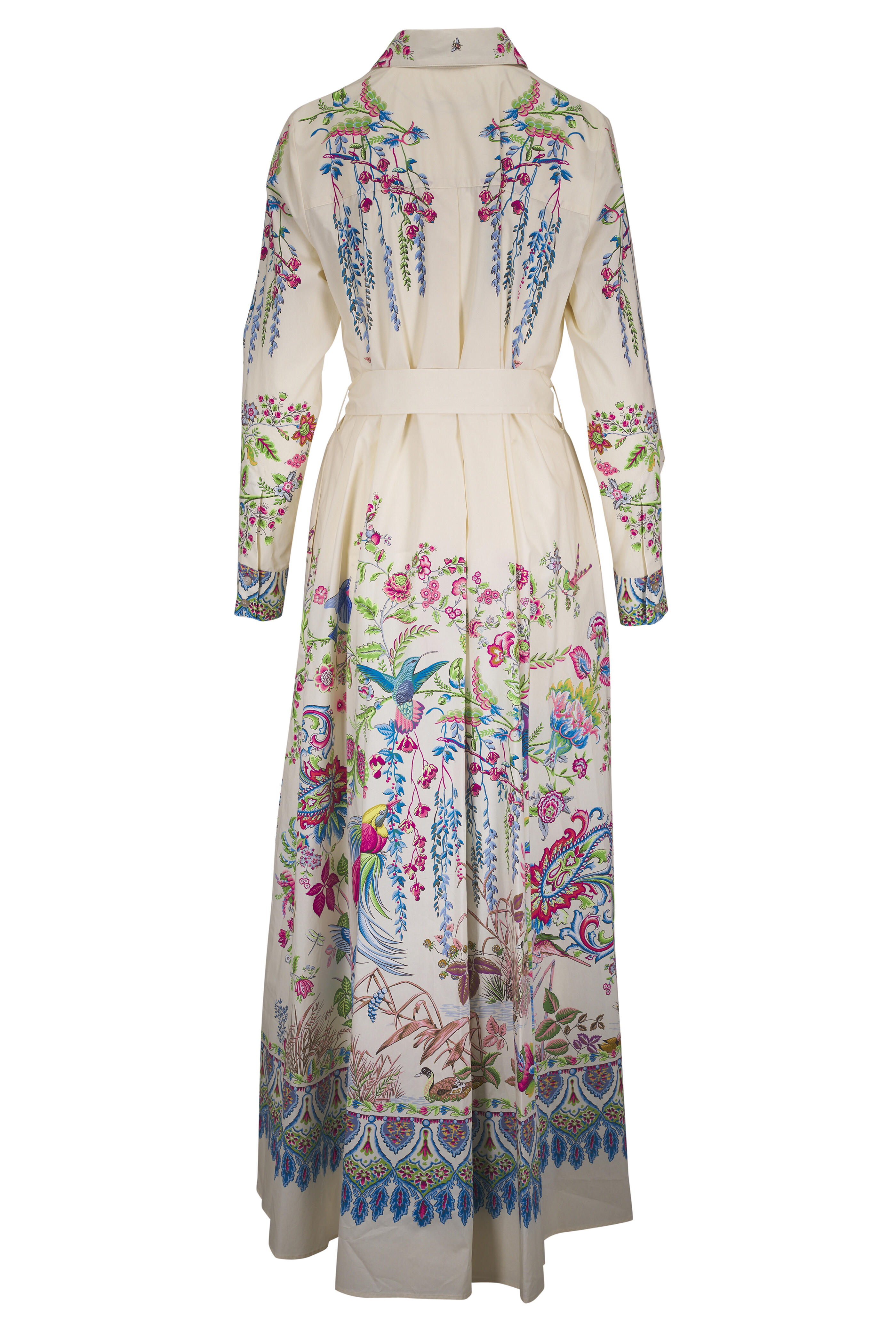 Etro - Off White Multi Floral Maxi Shirtdress