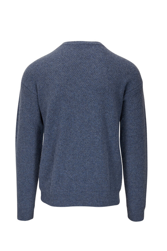 Ralph Lauren Purple Label - Blue Cashmere Crewneck Pullover