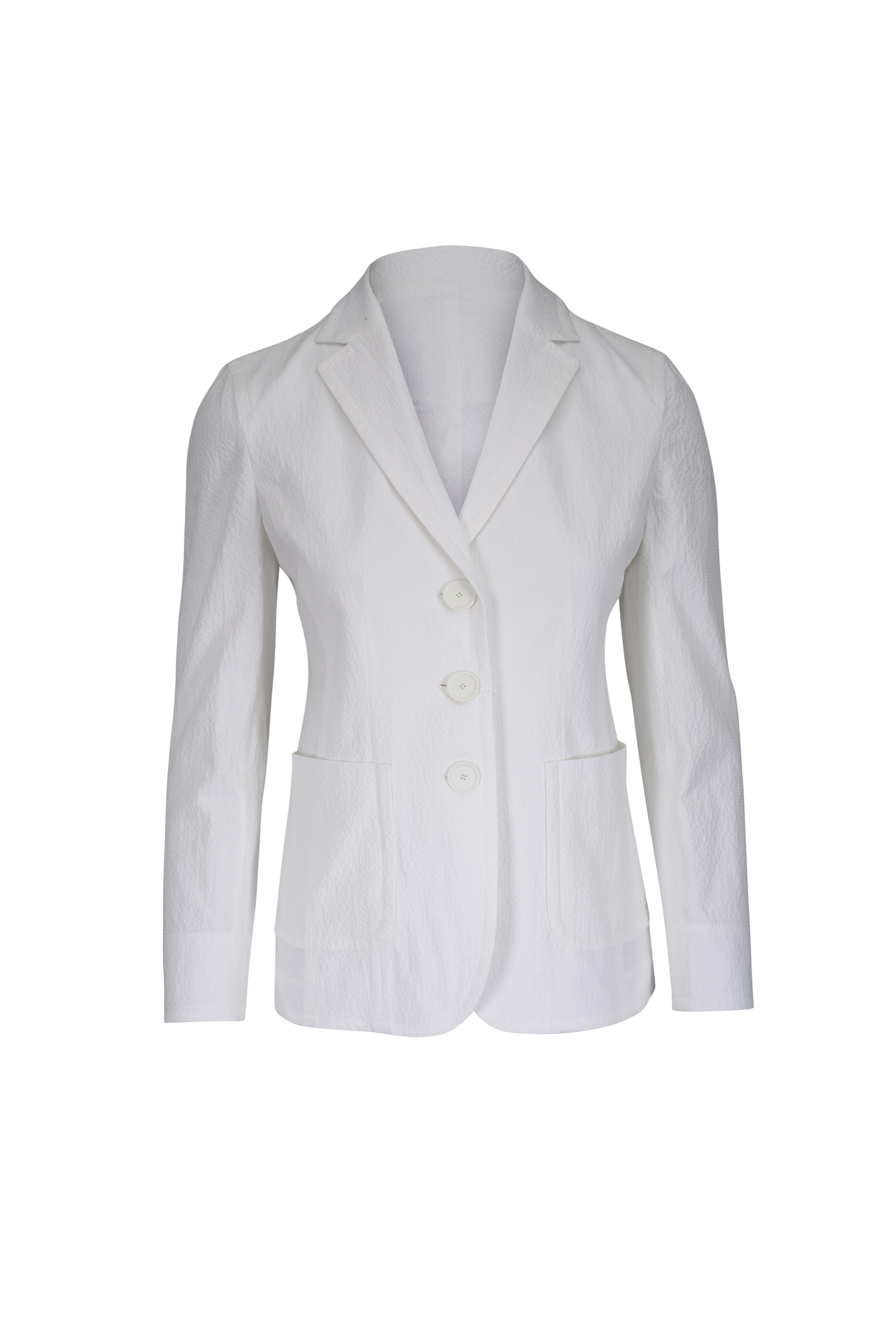 Akris Punto - Cream Seersucker Jacket