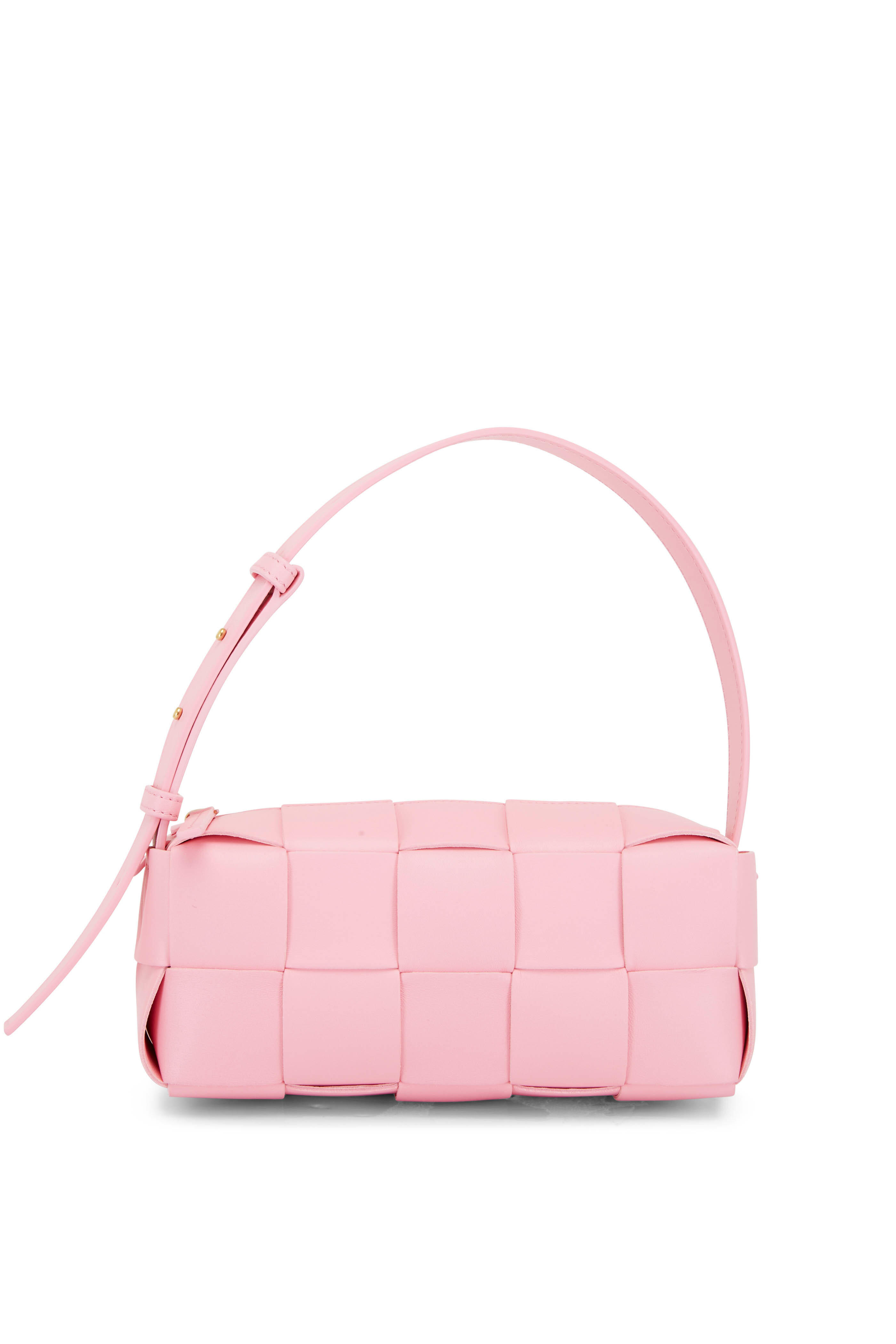 Brick Cassette Small Shoulder Bag in White - Bottega Veneta