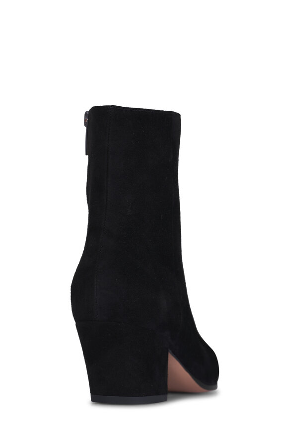 Gianvito Rossi Keinna Black Suede Zip Bootie, 55mm - view 3