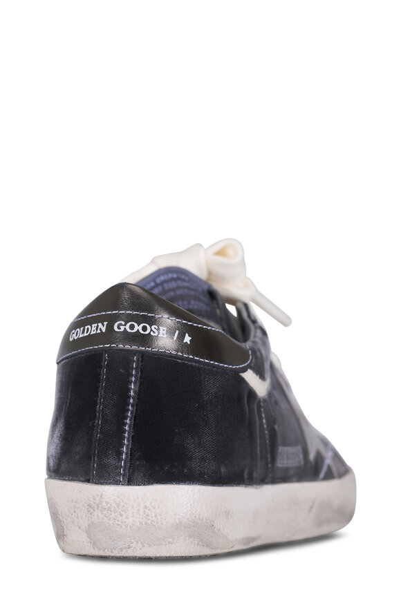 Golden Goose Super Star Dark Gray & Silver Velvet Sneaker - view 3