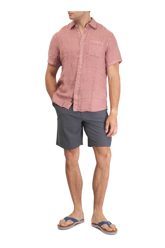 Faherty Brand Palma Cedar Rose Linen Sport Shirt - view 2