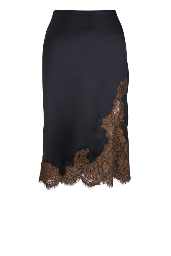 Dorothee Schumacher Shiny Statement Black Lace Embellished Skirt - view 1
