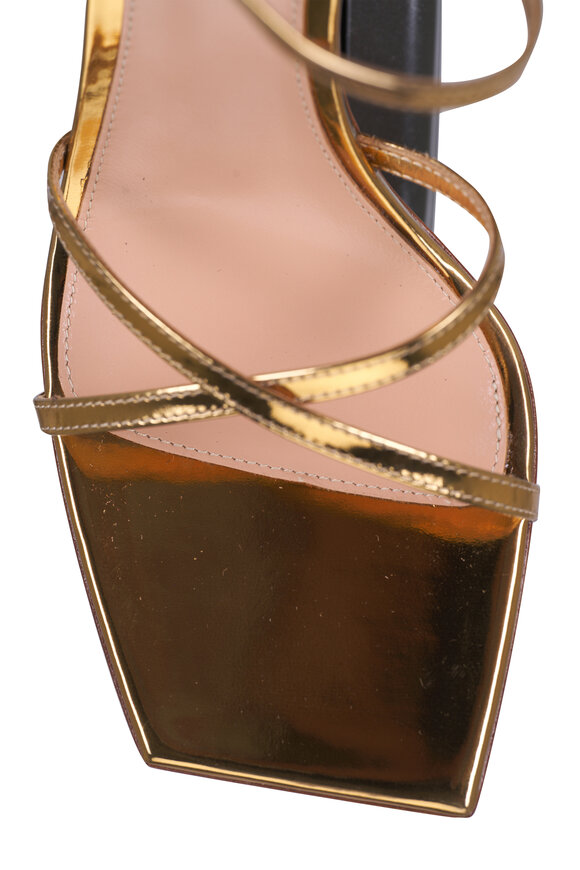 Gianvito Rossi - Ludovica Metal Mekong Gold Sandal, 95mm