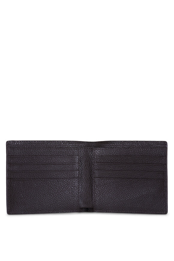 Want Les Essentiels Branson Dark Brown Pebbled Leather Card Case - view 3