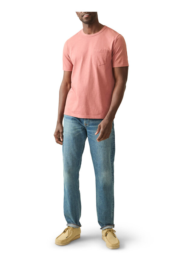 Faherty Brand - Sunwashed Red Oasis Pocket T-Shirt