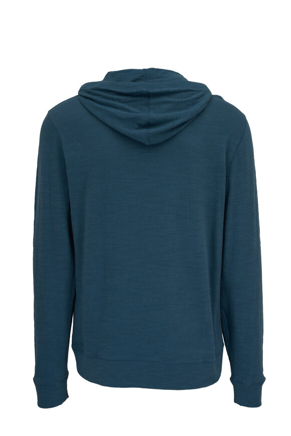 Faherty Brand - Sunwashed Deep Jade Cotton Hoodie 