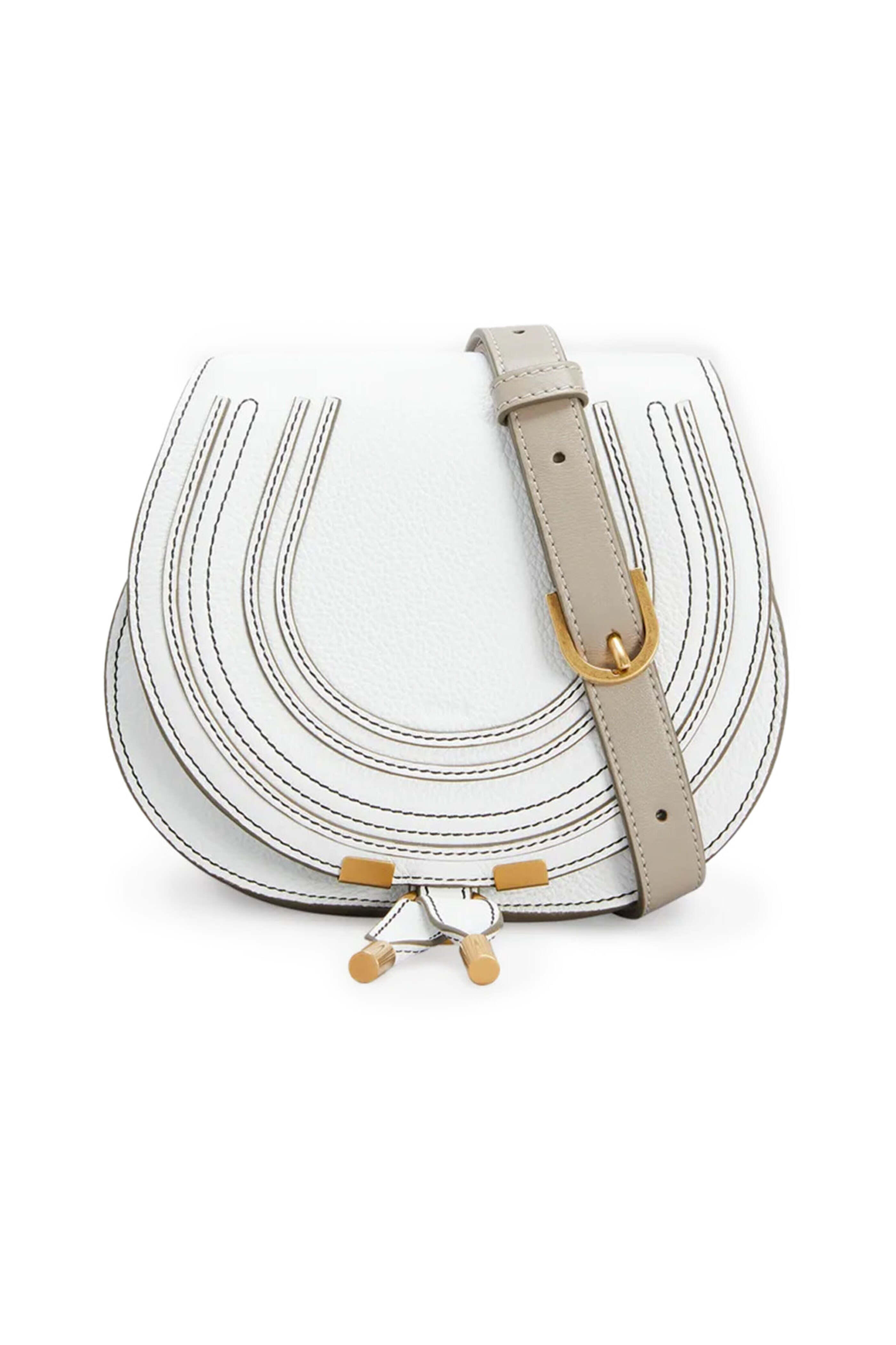 【Chloe】MARCIE SMALL SADDLE◆CHC22AS680I31 Chloé Mini Marcie Metallic Leather Saddle Bag | Saks Fifth