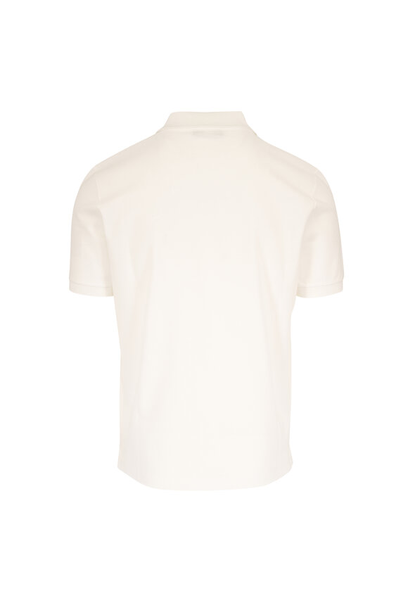 Loro Piana Laurel White Beehive Pique Polo - view 2