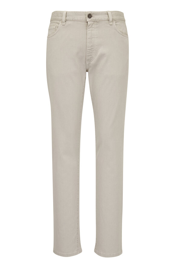 Zegna - Stone Stretch Five Pocket Pant