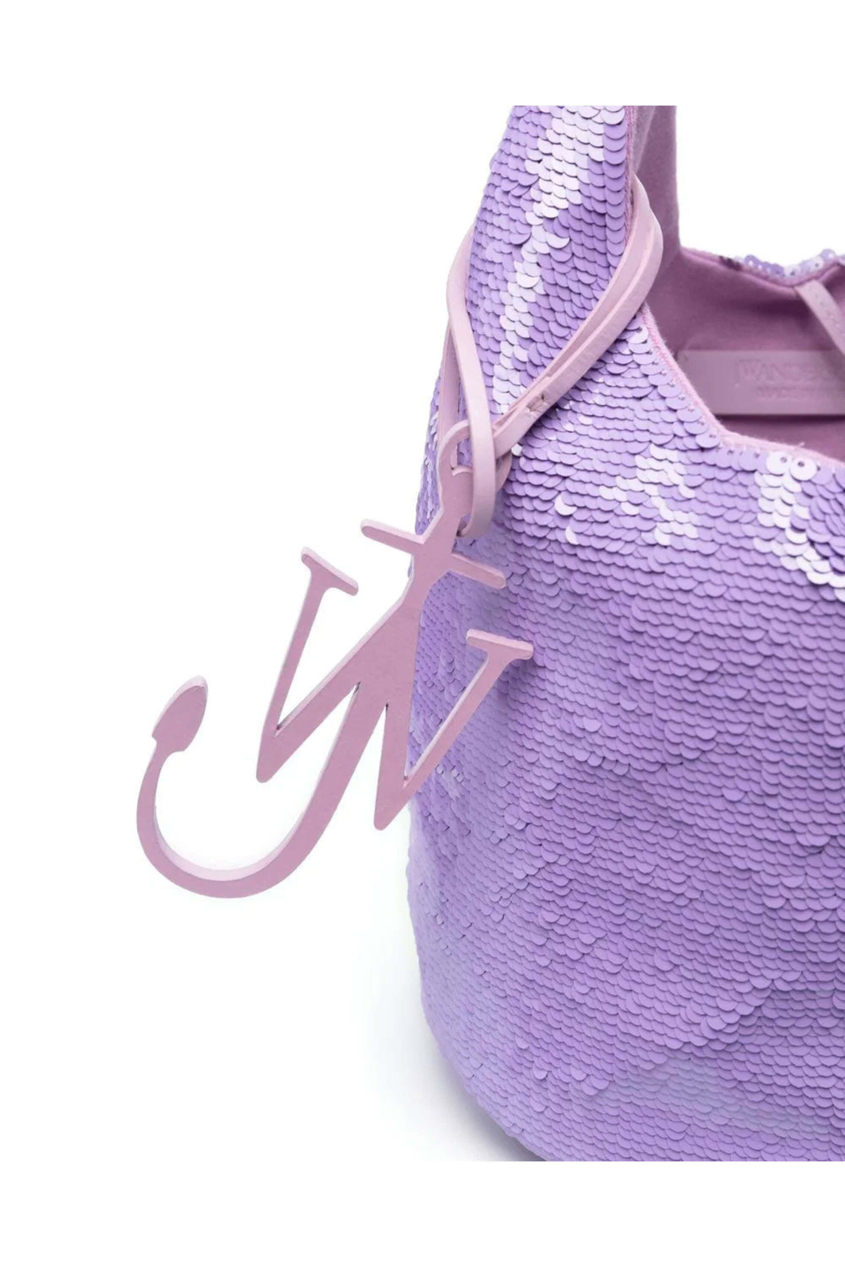 【関税込み】JW Anderson ピンク ミニ Sequin Shopper バッグ JW Anderson MINI SEQUIN SHOPPER TOP HANDLE BAG | REVERSIBLE