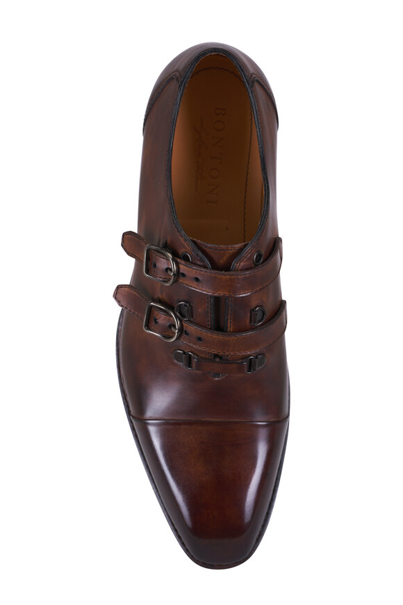 Bontoni - Amante Medium Chocolate Cap Toe Leather Shoe