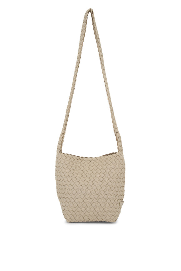 Naghedi Laguna Ecru Woven Crossbody Bag 