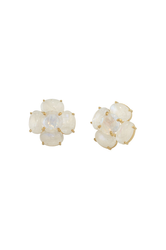 Irene Neuwirth Rainbow Moonstone Posy Earrings