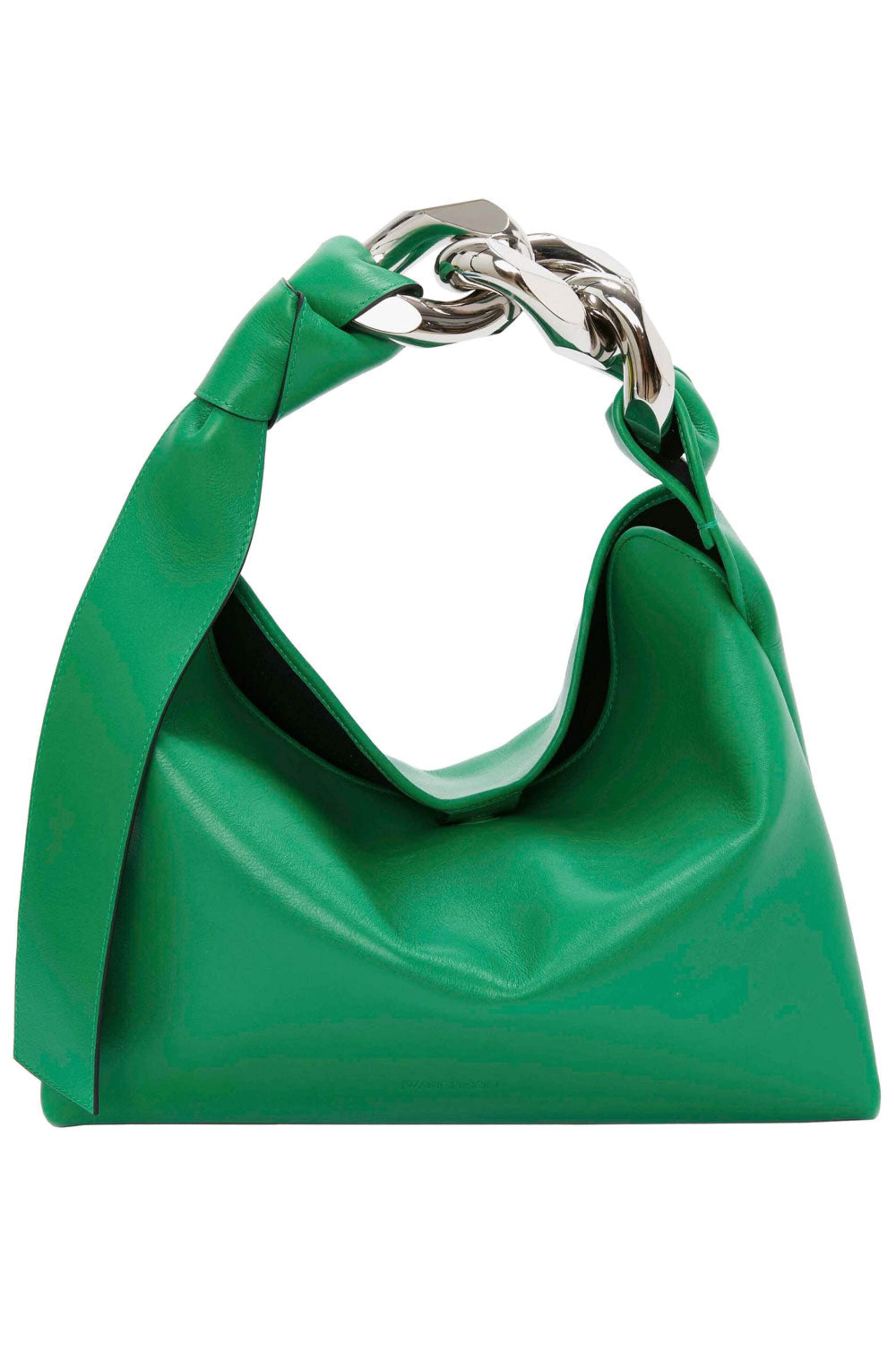 Jw Anderson - Small Chain Hobo Bag in Bright Green