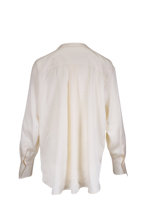Brunello Cucinelli Panama Silk Satin Blouse - view 2