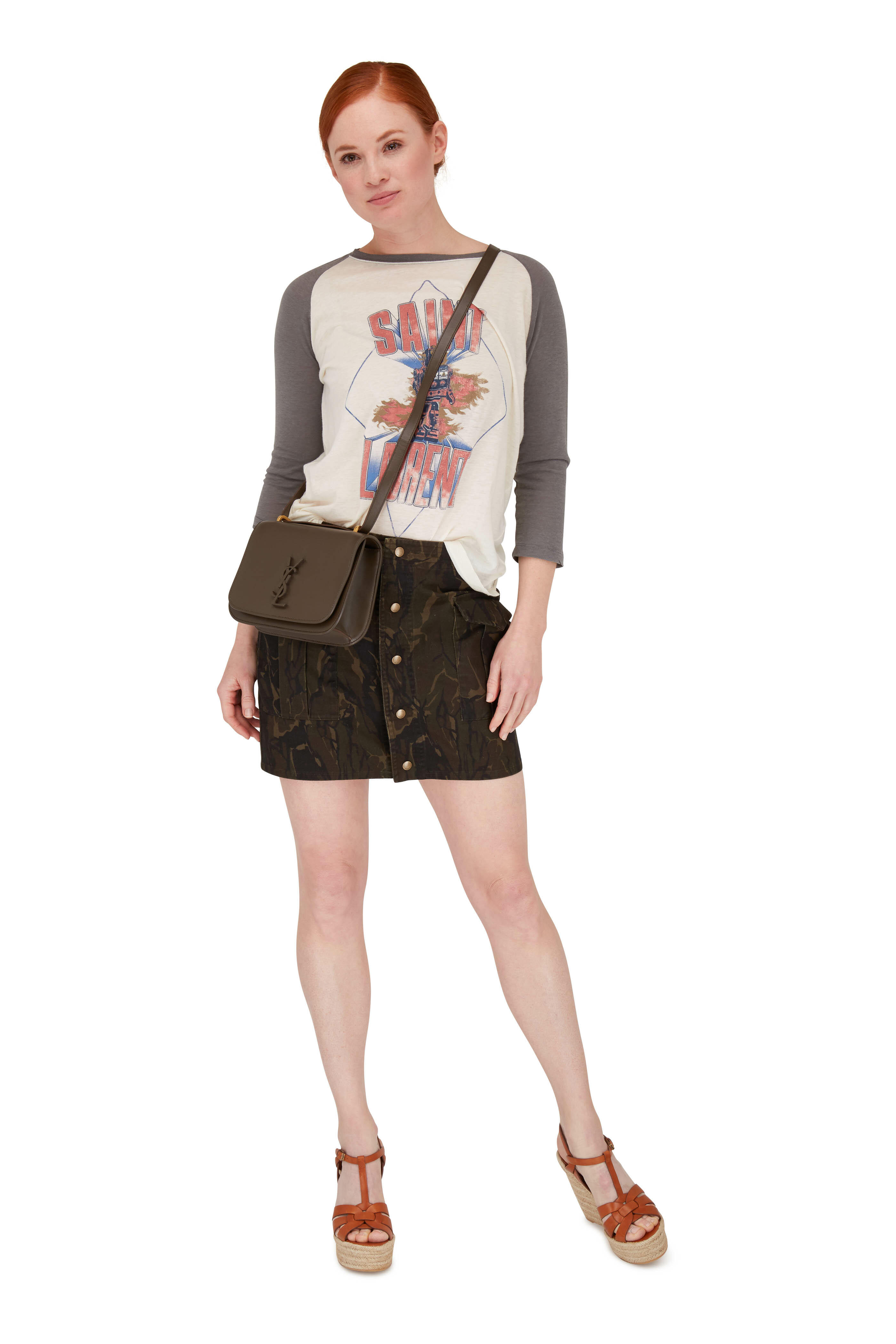 Saint Laurent - Spontini Brown Leather Small Satchel