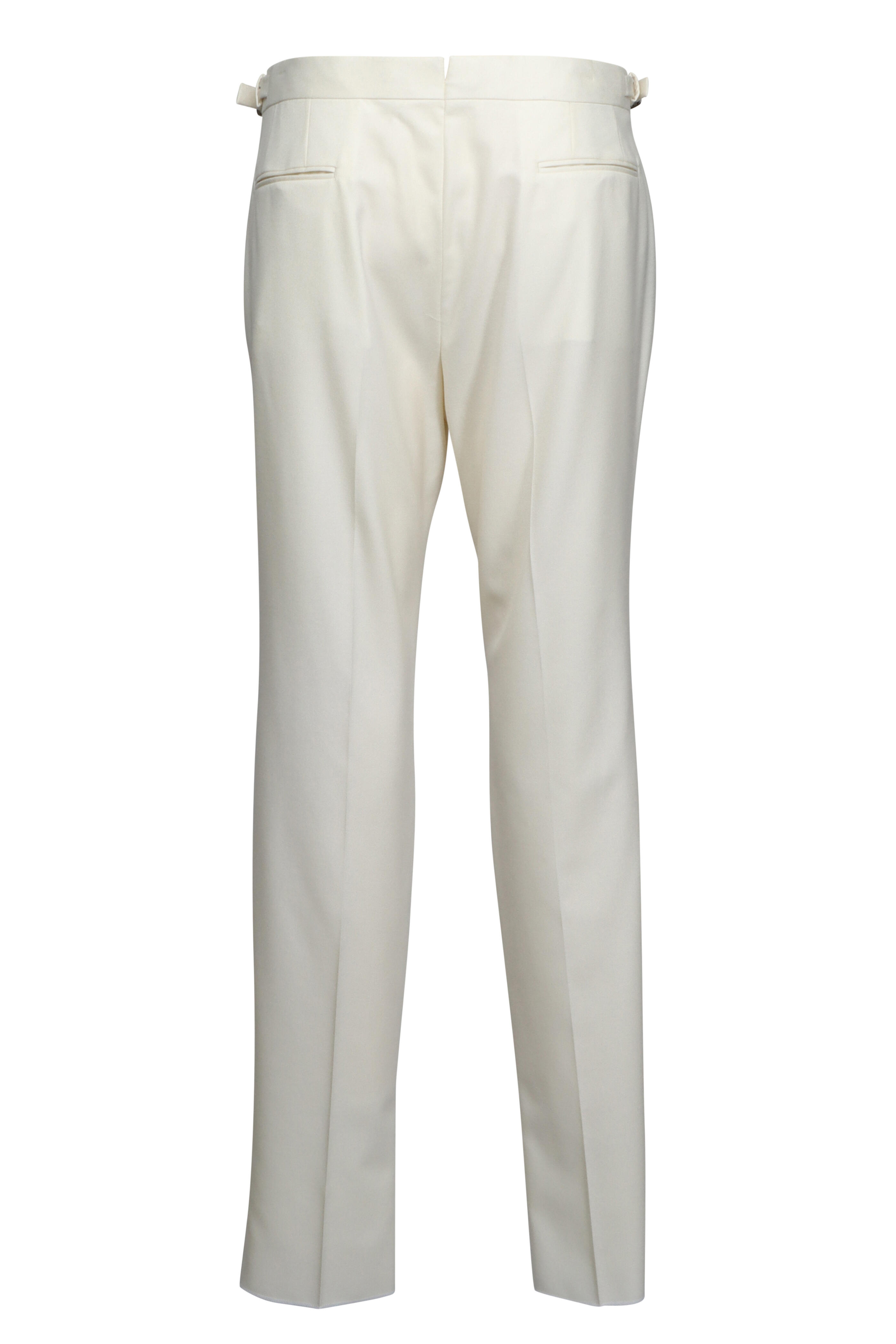 Zegna - Cream Wool Dress Pant