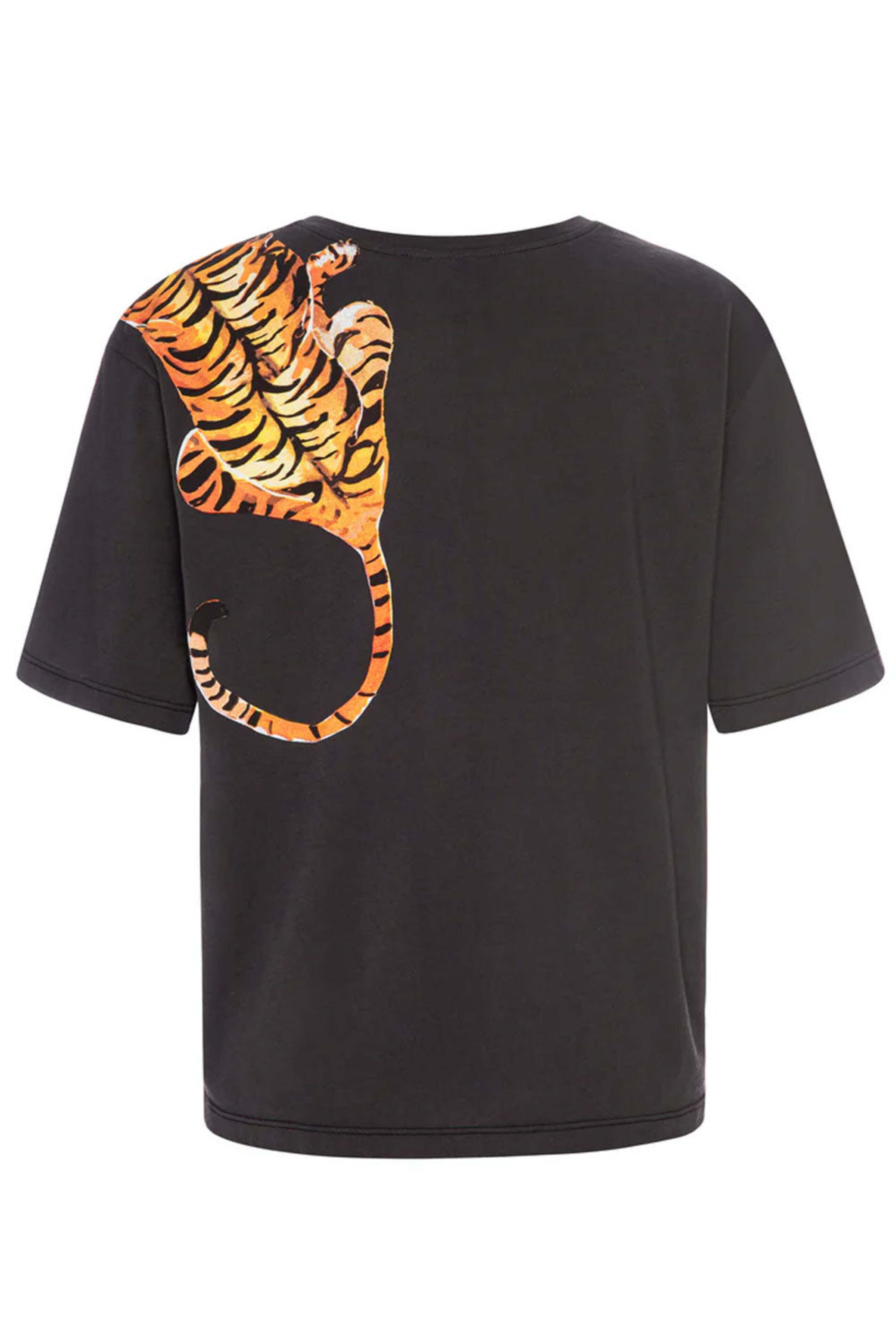 Le Superbe - Washed Black Scratching Tiger Tee