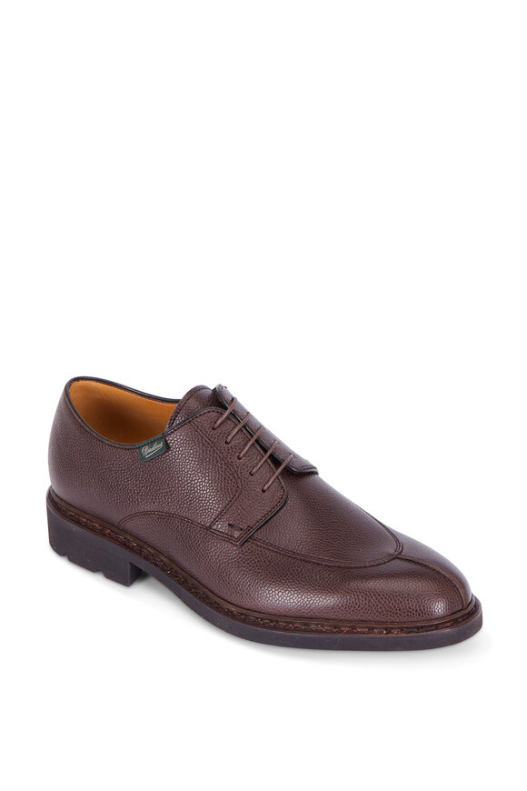 Paraboot - Tournier Brown Grained Leather Derby Shoe