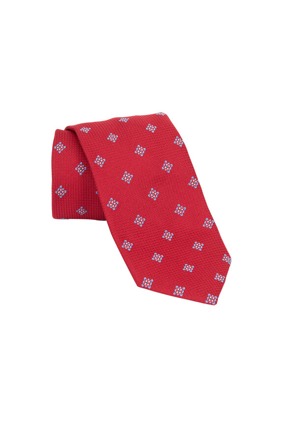 Brioni - Red Patterned Silk Necktie