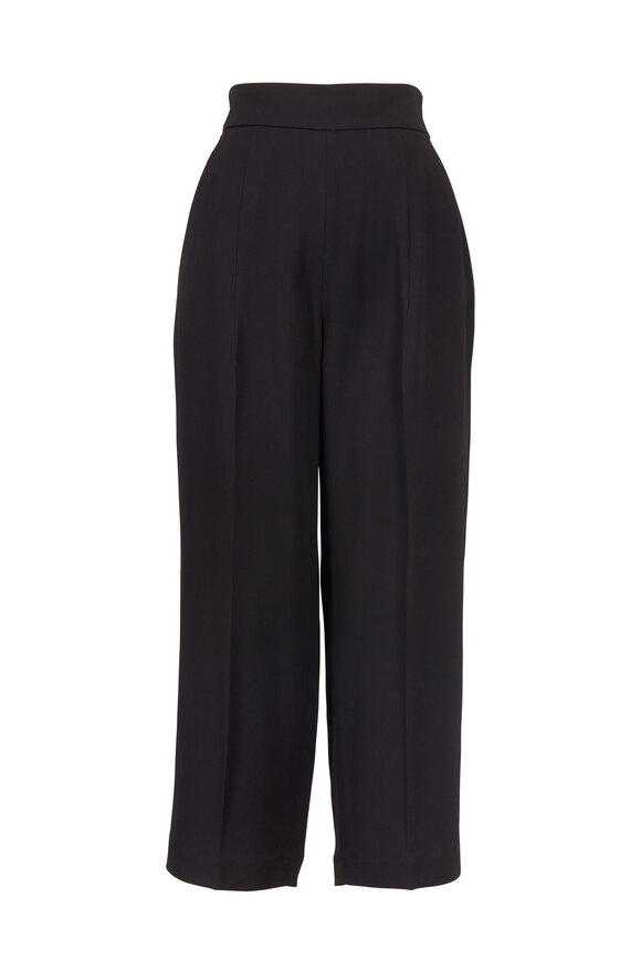 Brunello Cucinelli - Black Silk Crêpe Ankle Pant