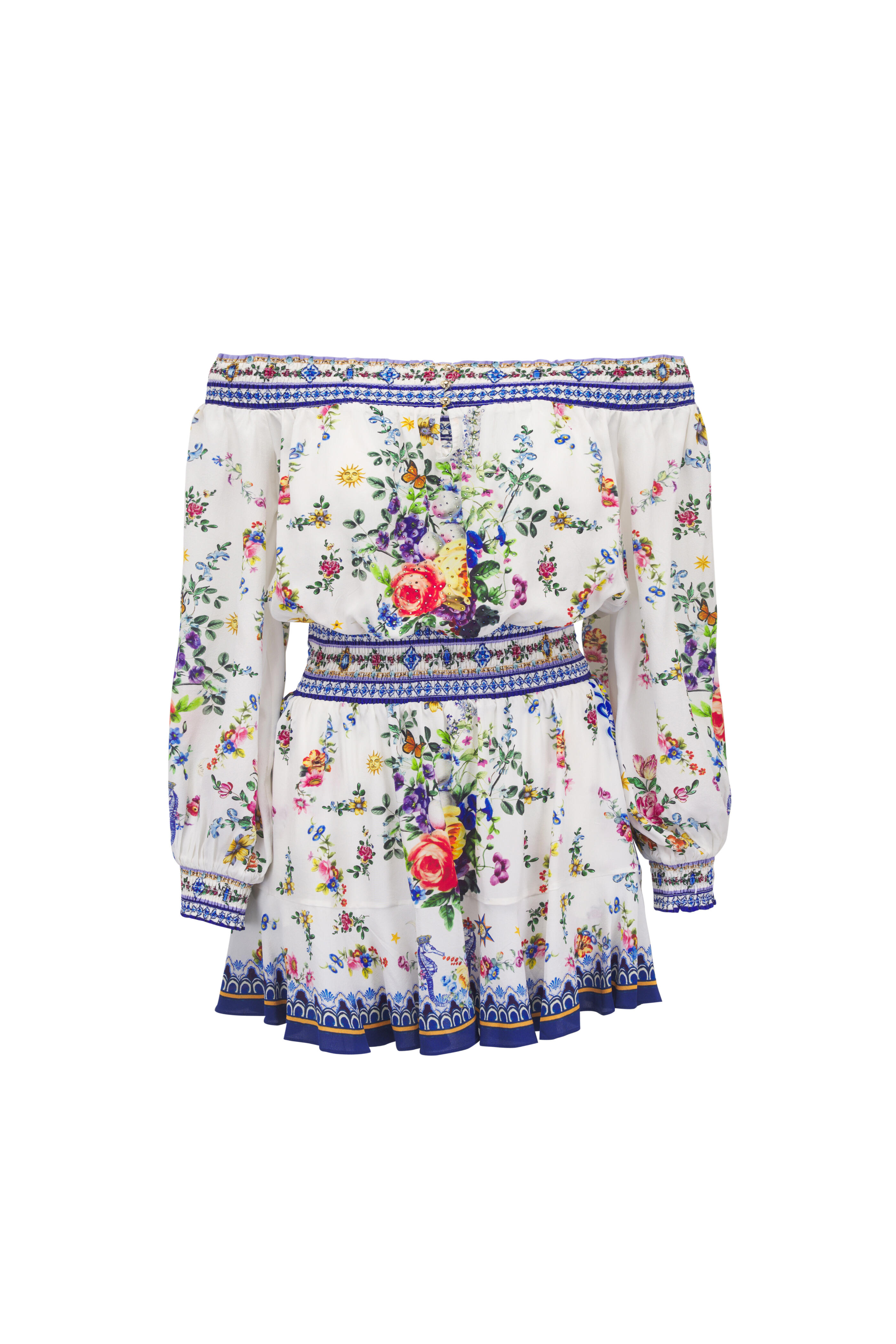 Camilla - Tiles Darls Multicolor Silk Mini Dress