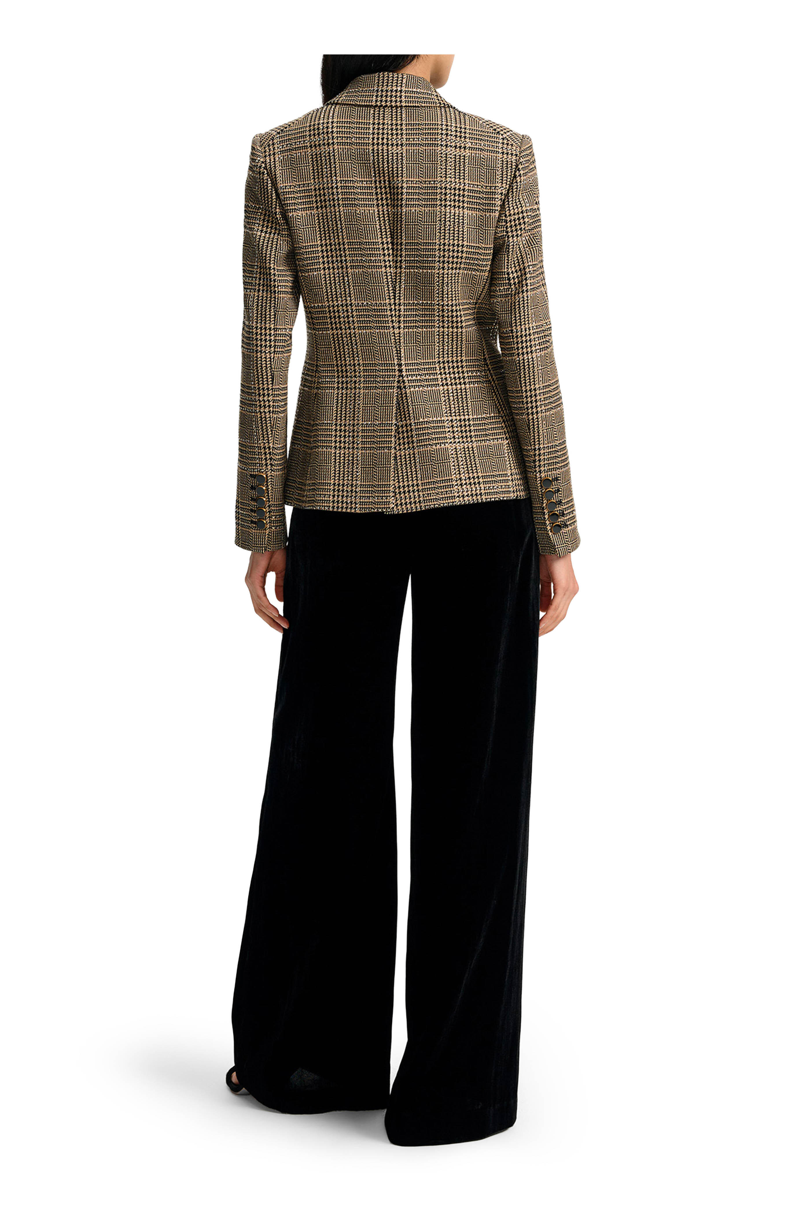 Veronica Beard - Kendryn Plaid Crystal Embellished Dickey Jacket