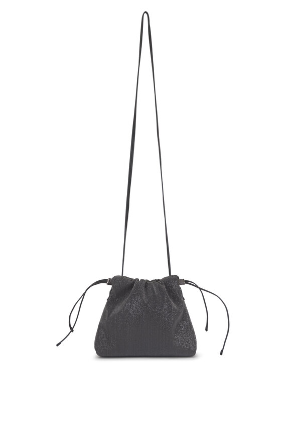 Brunello Cucinelli Ultrablack Monili Drawstring Shoulder Bag - view 1