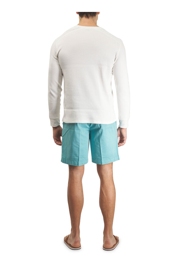 Vince Off White Thermal Long Sleeve Shirt - view 4