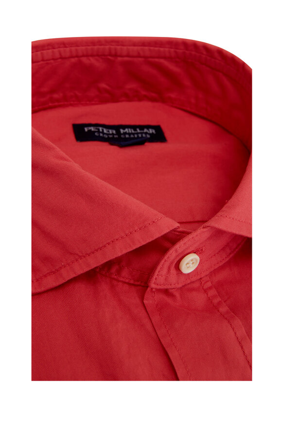 Peter Millar - Sojourn Red Pear Garment-Dyed Cotton Sport Shirt