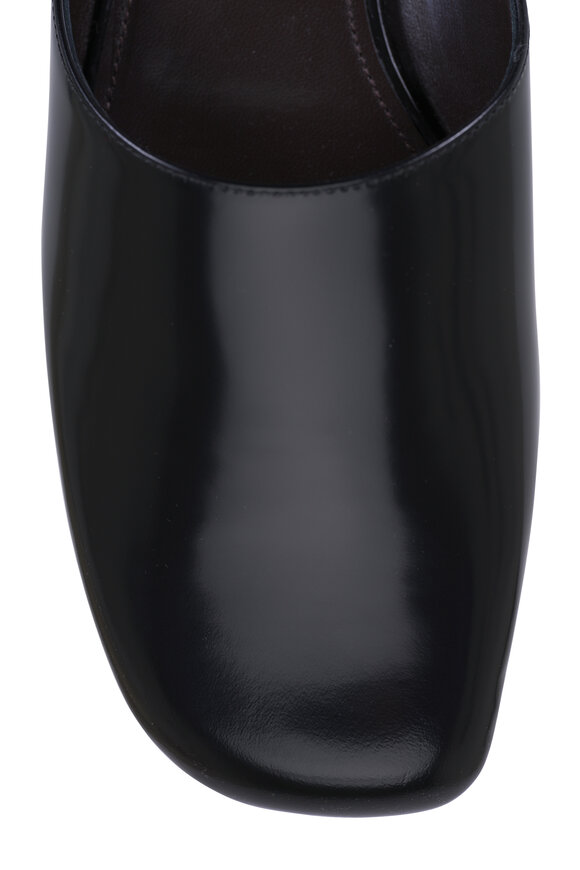 The Row Penelope Black Leather Mule - view 4