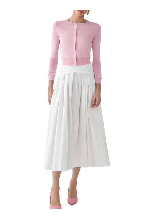 Carolina Herrera Light Pink Cropped Cardigan - view 4