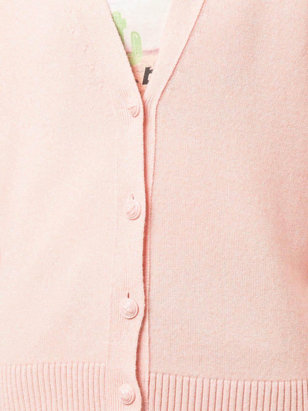 Barrie - Light Pink Ribbed Cardigan