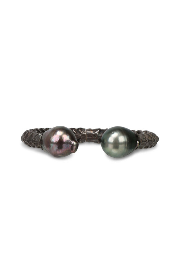 K. Brunini Jewels Pearl Vertebrate Cuff Bracelet